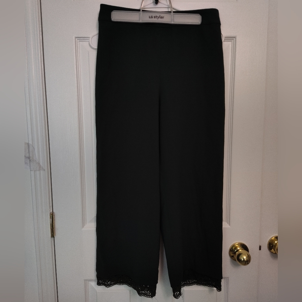 Club Monaco Dark Green Pants with Lace Hem